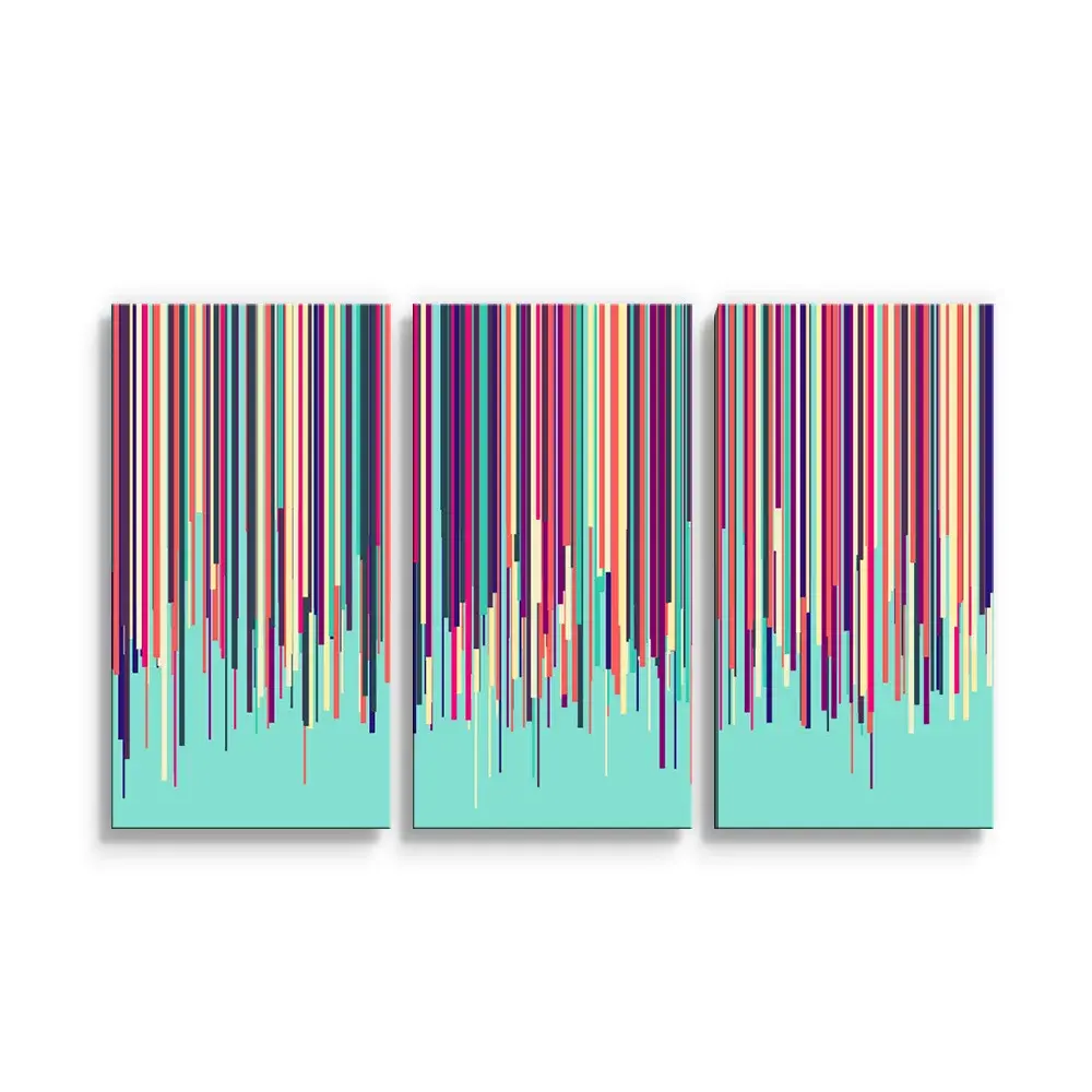 Obraz - 3-dílný Stékající barva - 120x80 cm