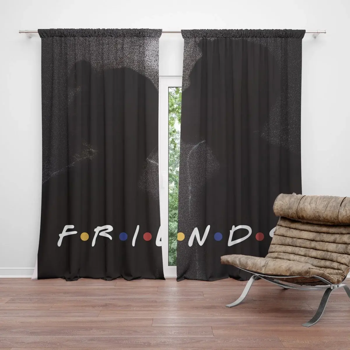 Závěs Seriál přátelé FRIENDS Polibek: 2ks 140x250cm