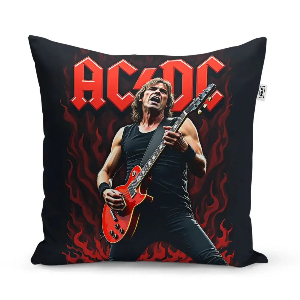 Polštář ACDC Kytarista - 60x60 cm