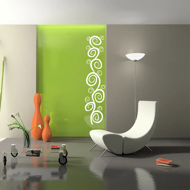 Samolepka na zeď: Swirl keřík - 80x18 cm