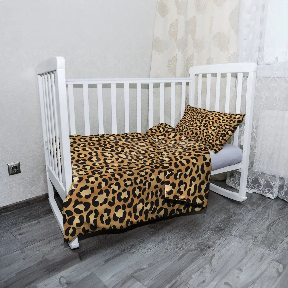 Mikroplyšové dětské povlečení do postýlky classic Gepardí vzor: 100x135 / 40x60