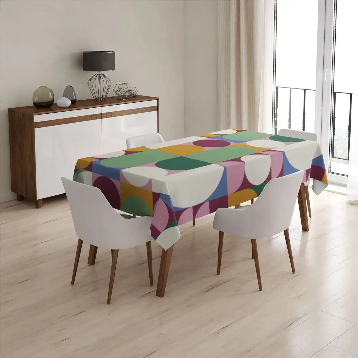 Ubrus Barevná rovnováha - 130x130 cm