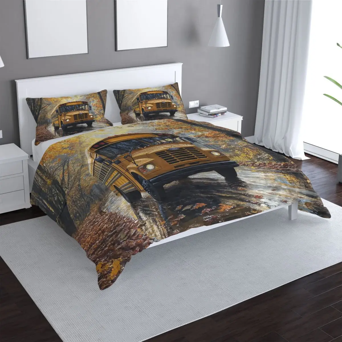 Povlečení Žlutý školní autobus - 140x220 / 90x70
