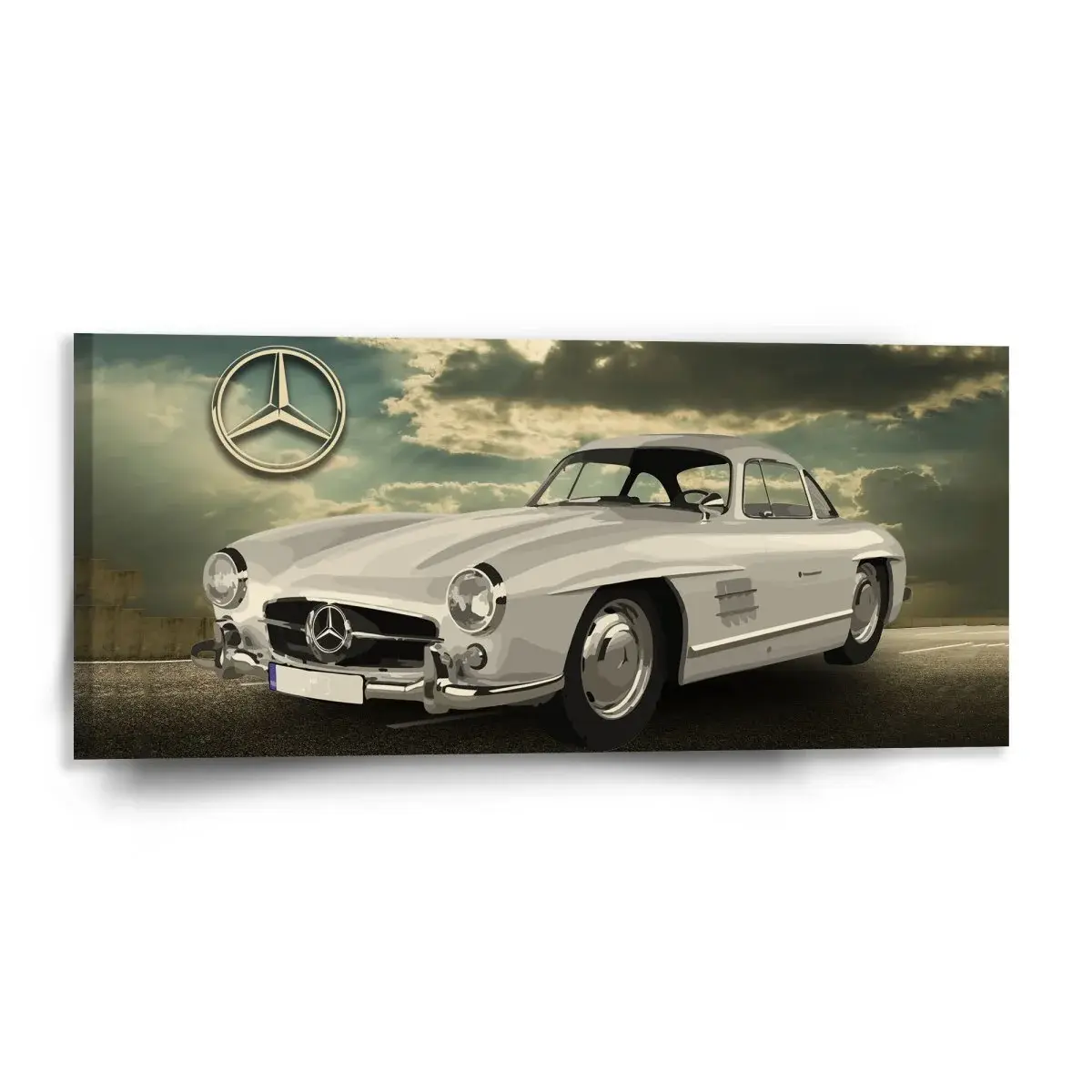 Obraz Mercedes-Benz 300 SL Na silnici - 110x50 cm