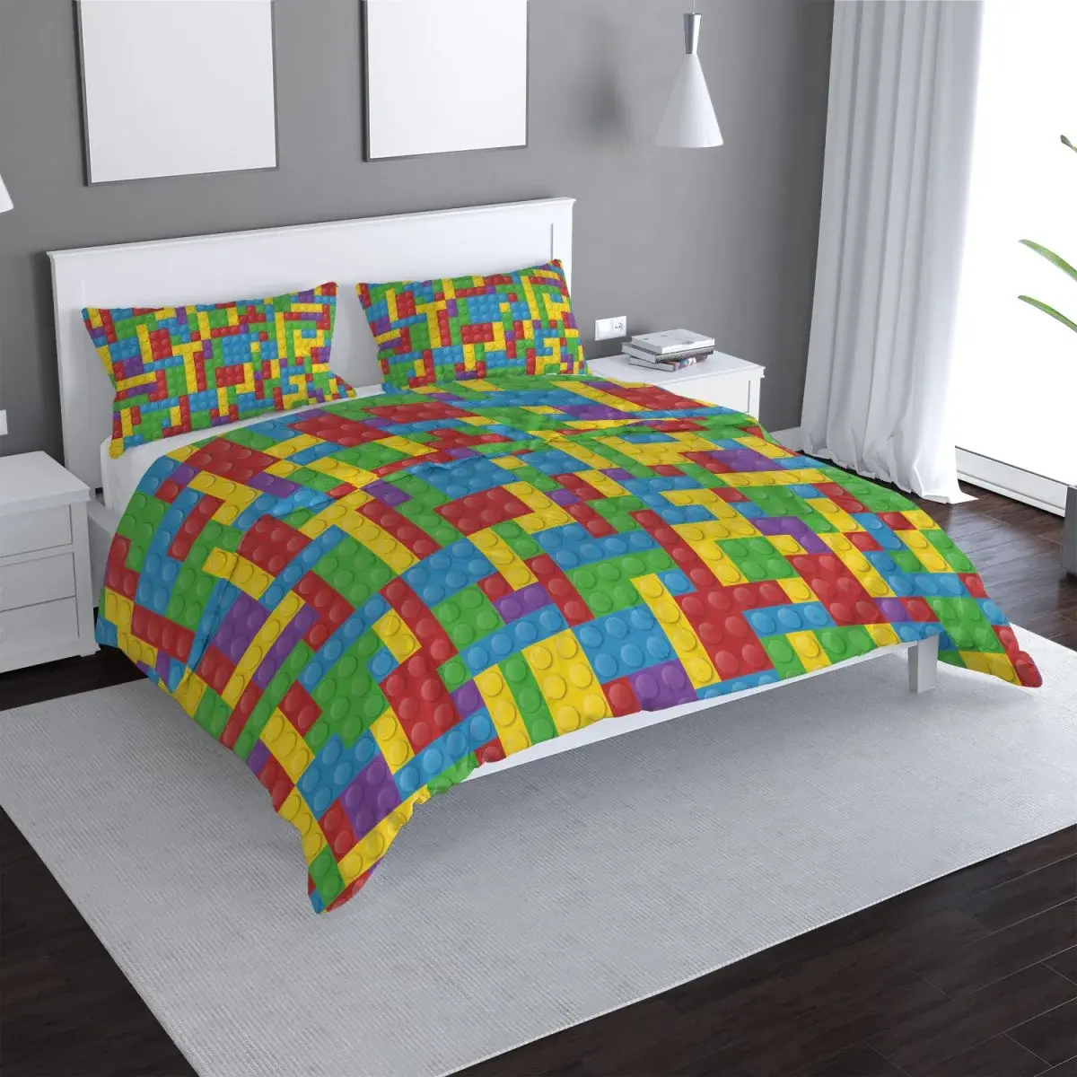 Povlečení Barevná stavebnice - 140x220 / 90x70