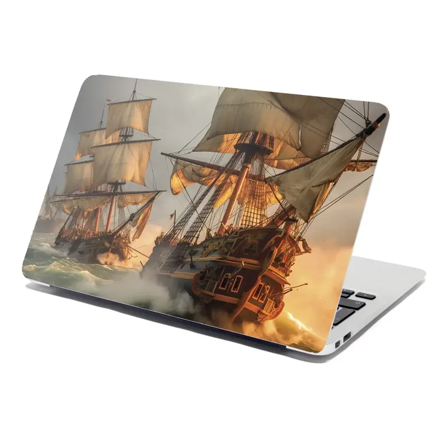 Samolepka na notebook Plachetnice ve vlnách - 38x26 cm
