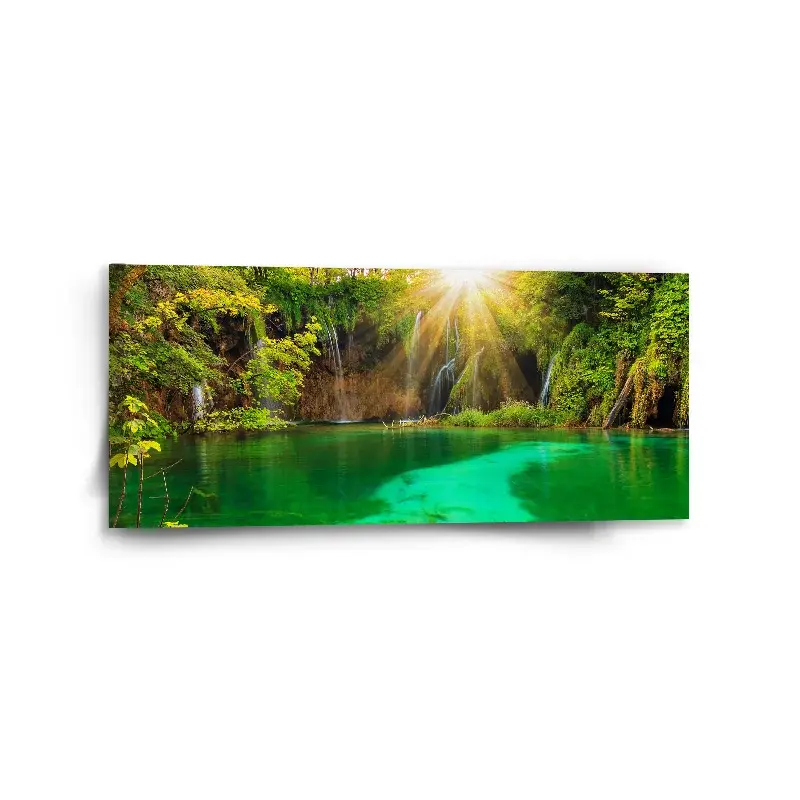 Obraz Jezírko s vodopádem - 110x50 cm