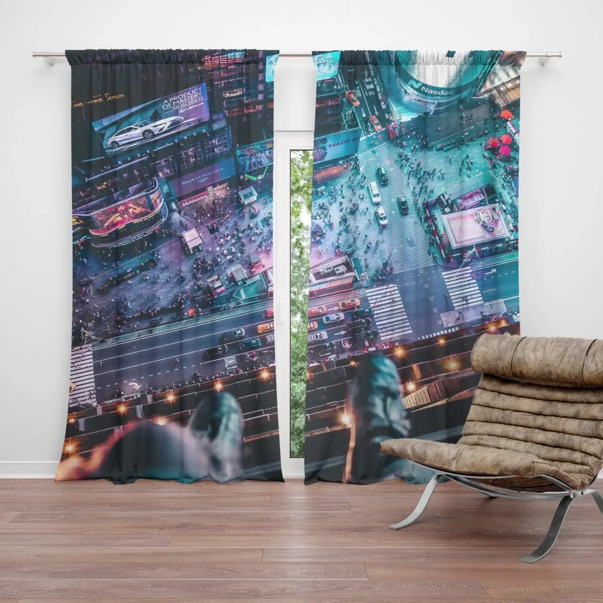 Závěs Pohled z výšky: 2ks 140x250cm