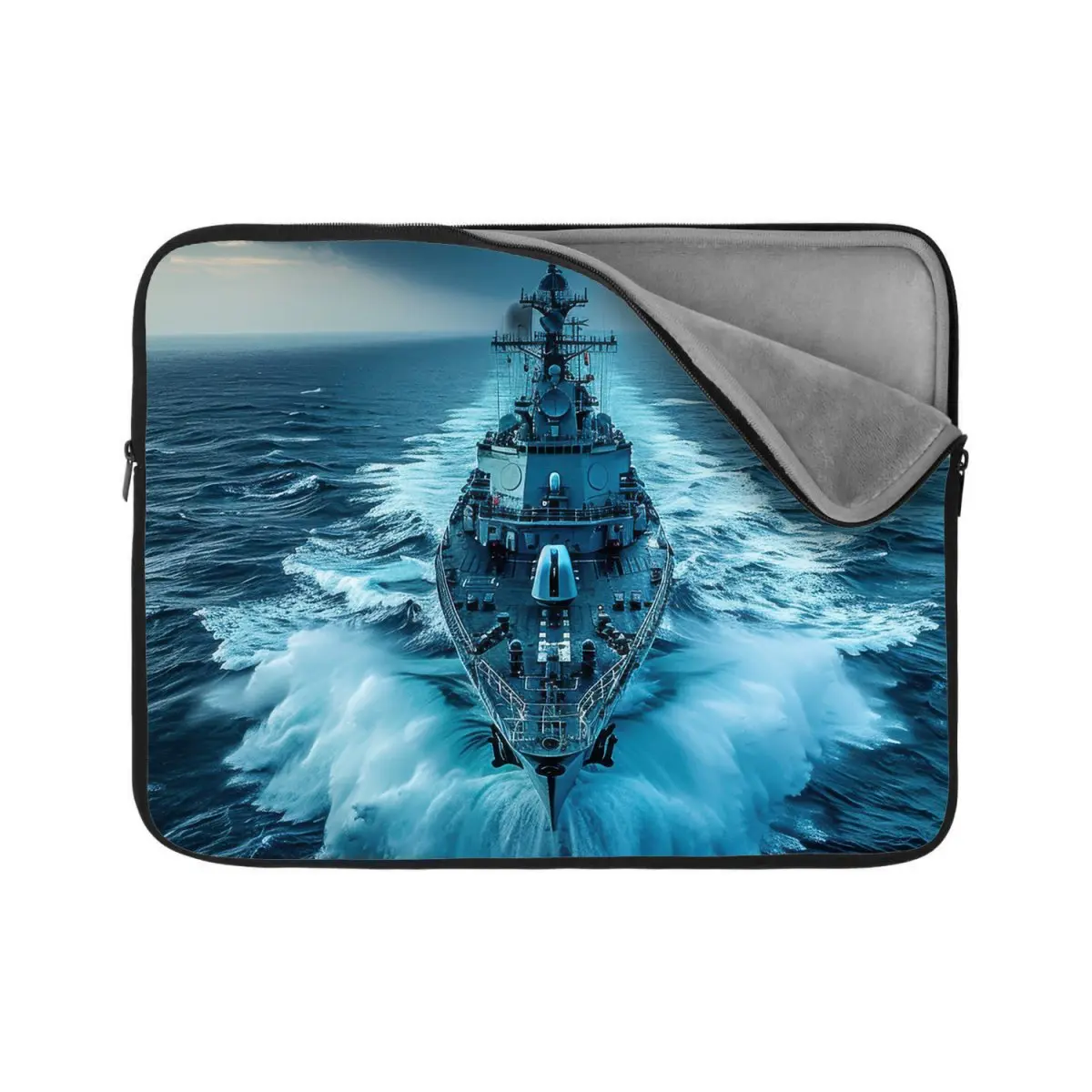 Obal na notebook Válečná loď prorážející oceán - 15,6"