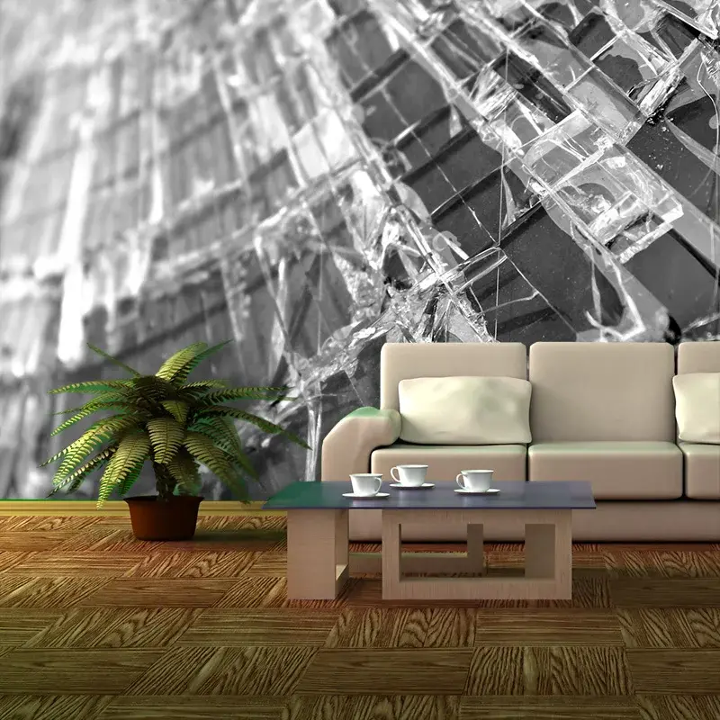 Tapeta Rozbité sklo - 208x125 cm