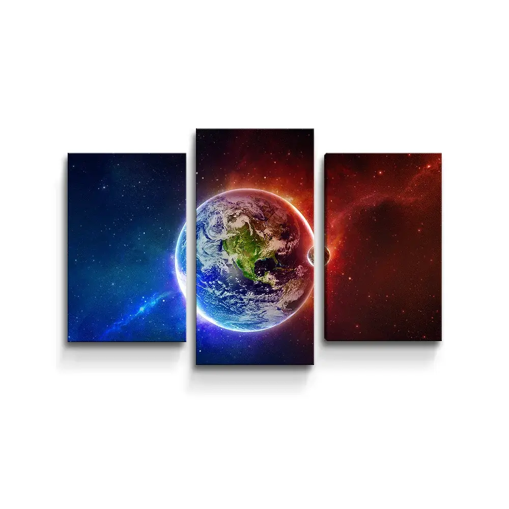 Obraz - 3-dílný Planeta Země - 75x50 cm