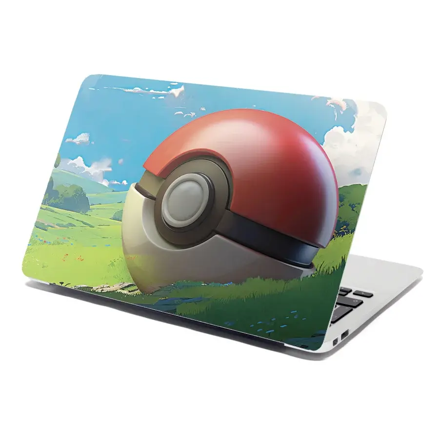 Samolepka na notebook Pokemon ball Krajina - 29x20 cm