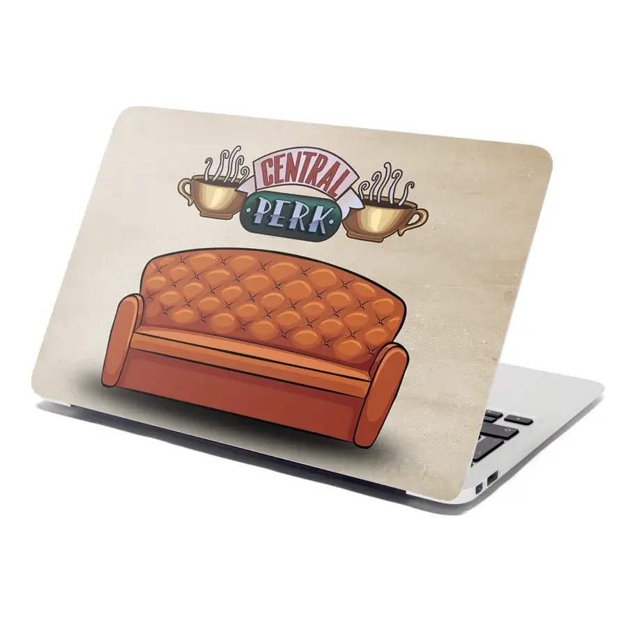 Samolepka na notebook Seriál přátelé CENTRAL PERK Gauč - 29x20 cm