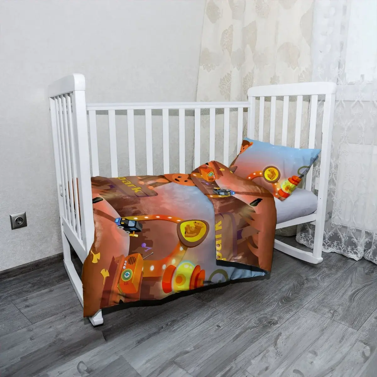 Mikroplyšové dětské povlečení do postýlky Dětský motiv 4 - 120x90 / 40x60