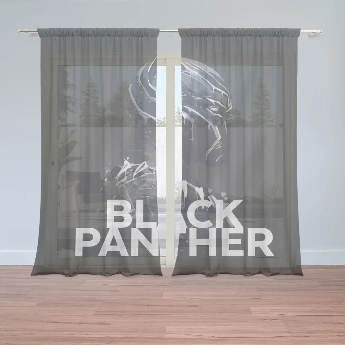 Záclony BLACK PANTHER Scrape: 2ks 150x250cm