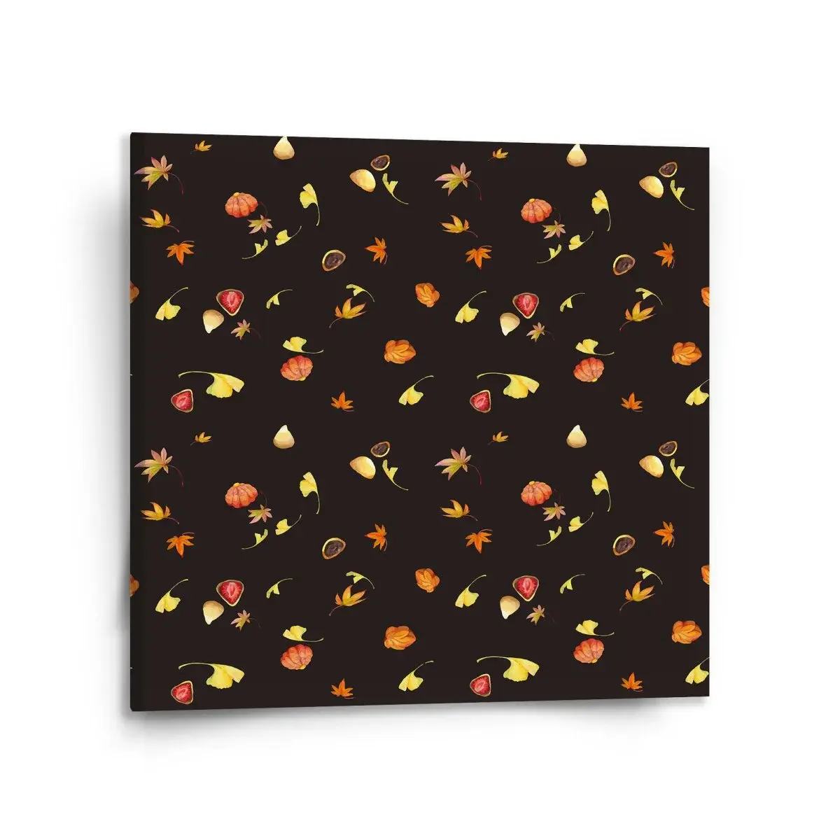 Obraz Podzim na černé - 110x110 cm