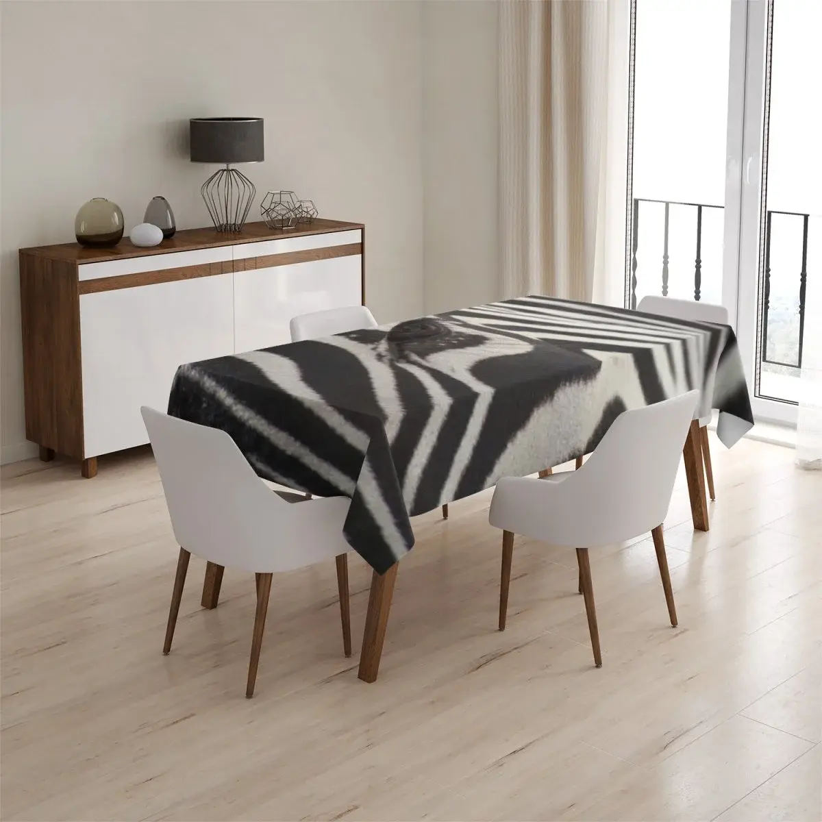 Ubrus Detail zebra - 130x130 cm