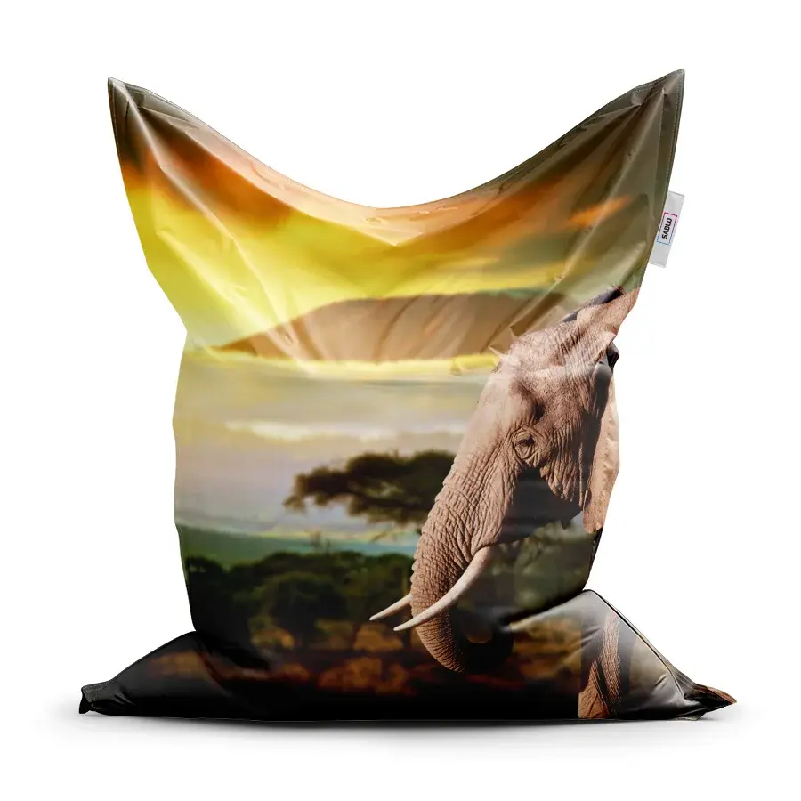Sedací vak Classic Slon z profilu - 150x100 cm