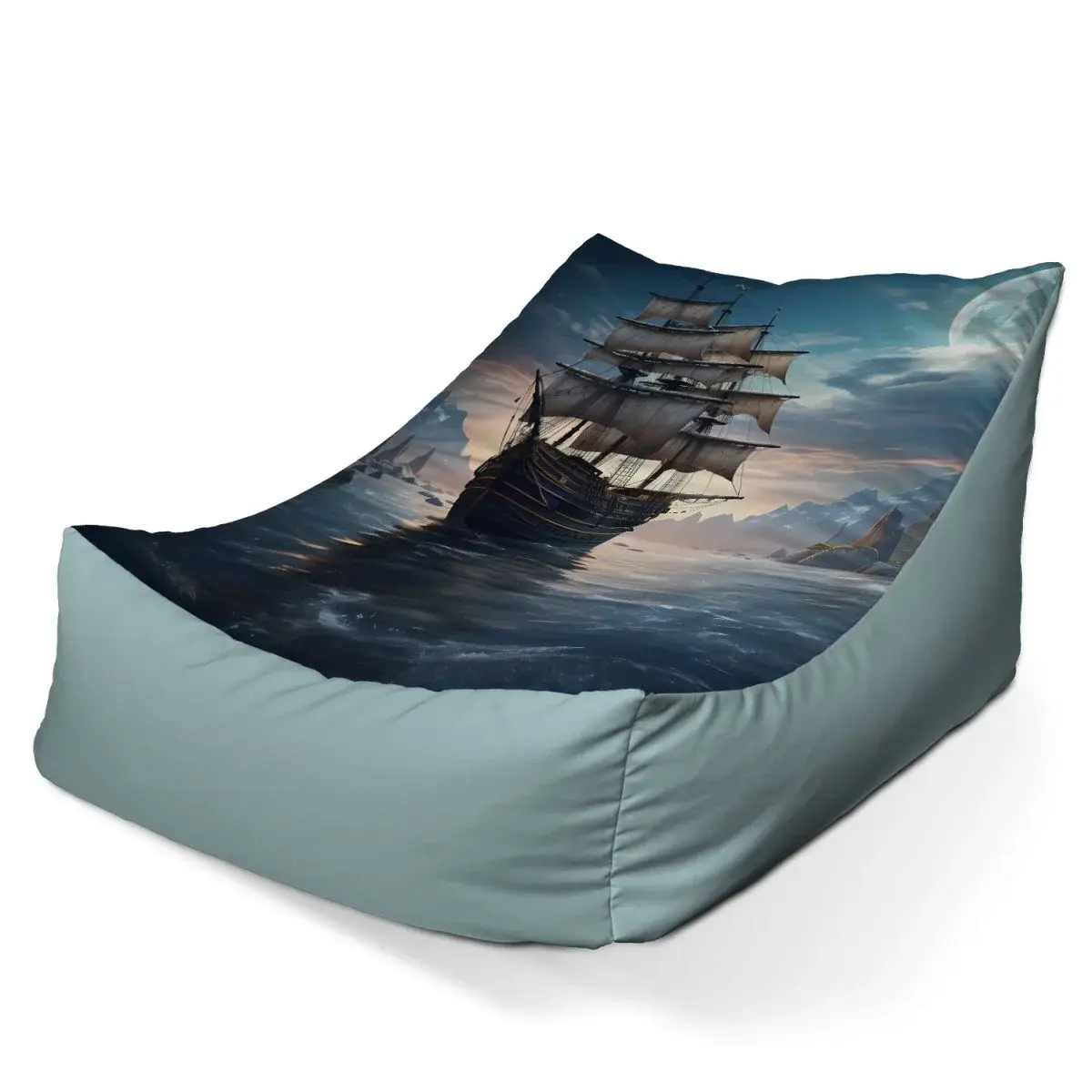 Sedací vak Lounge Plachetnice mezi skalami - 80 x 95 x 50 cm