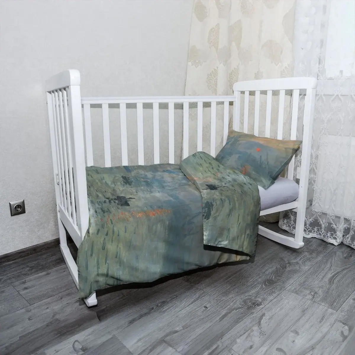 Mikroplyšové dětské povlečení do postýlky Imprese, východ slunce - Claude Monet