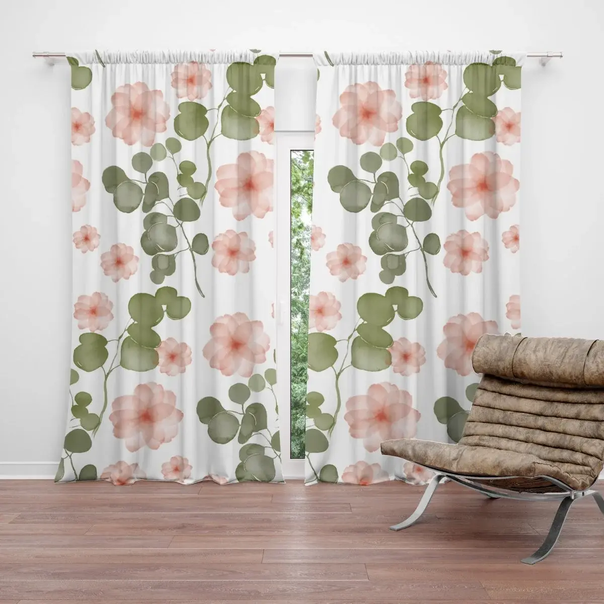 Závěs Jarní květy: 2ks 140x250cm