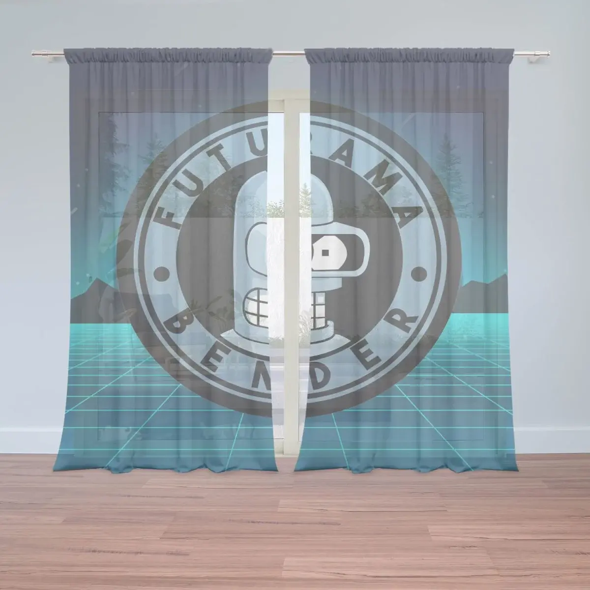 Záclony Futurama Bender Čtvrtá dimenze: 2ks 150x250cm