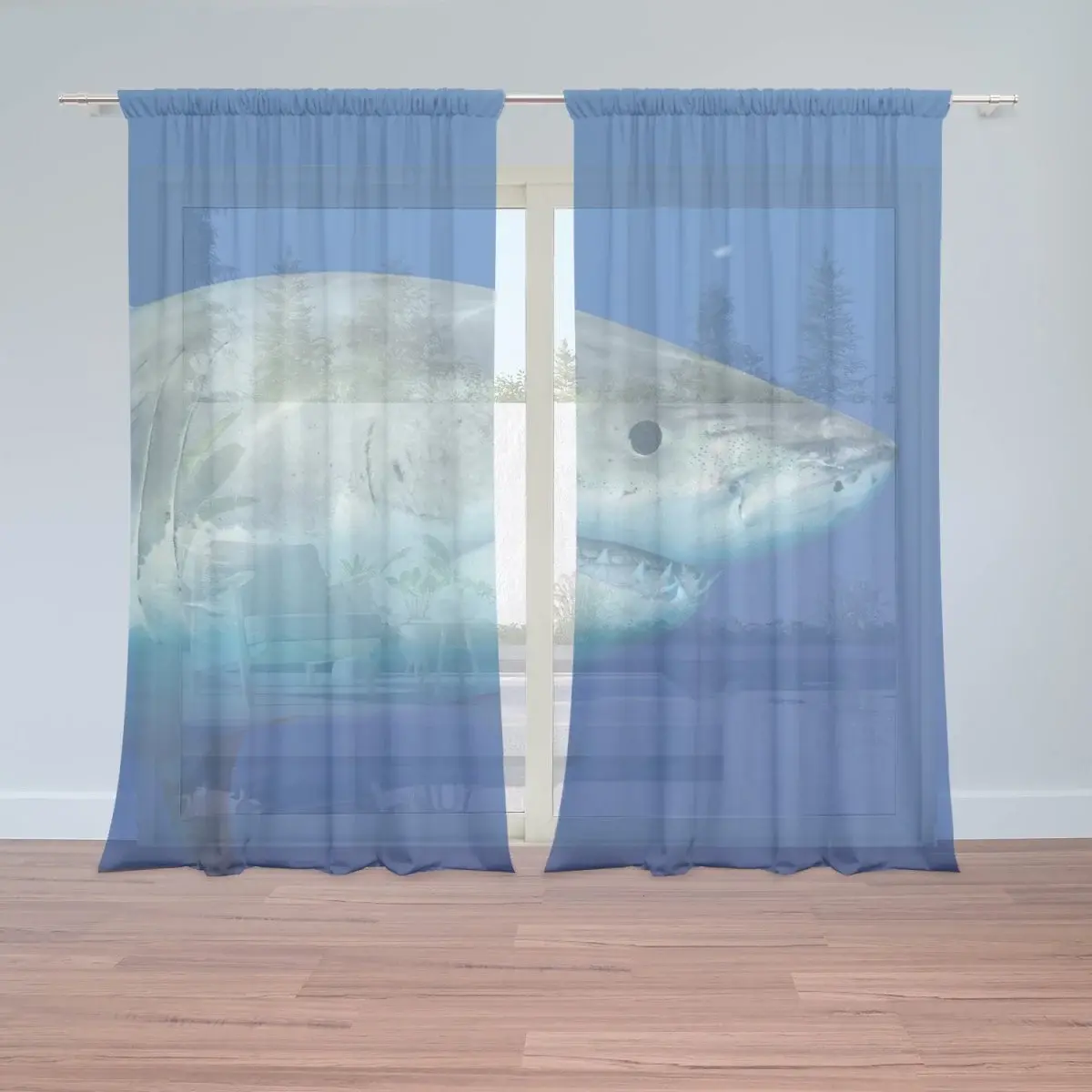 Záclony Žralok: 2ks 150x250cm
