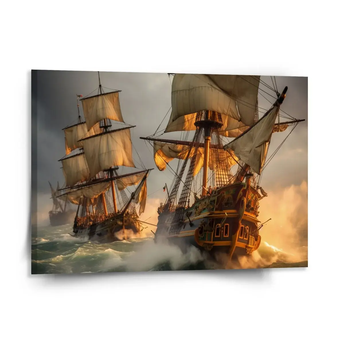 Obraz Plachetnice ve vlnách - 150x110 cm