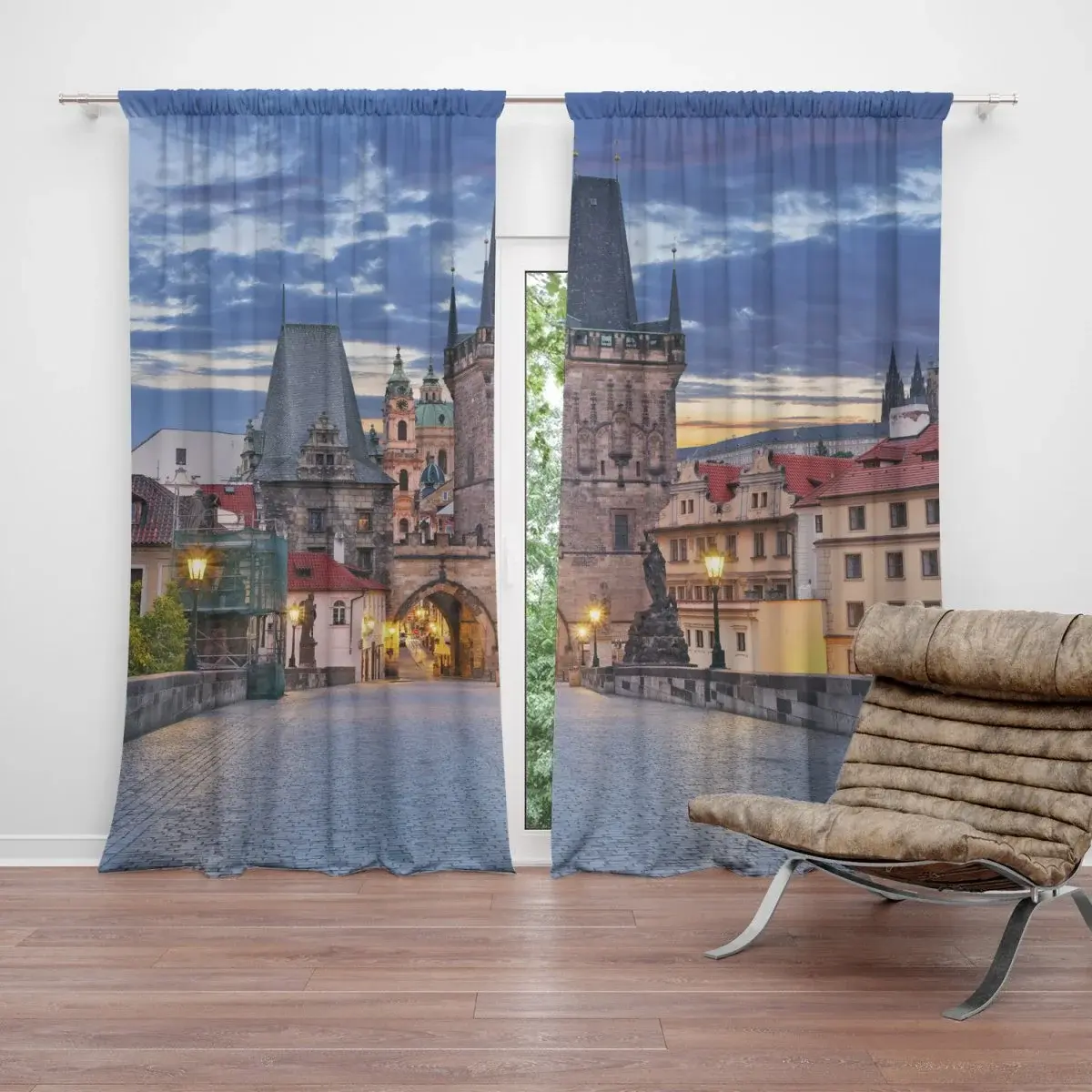 Závěs Karlův most: 2ks 140x250cm