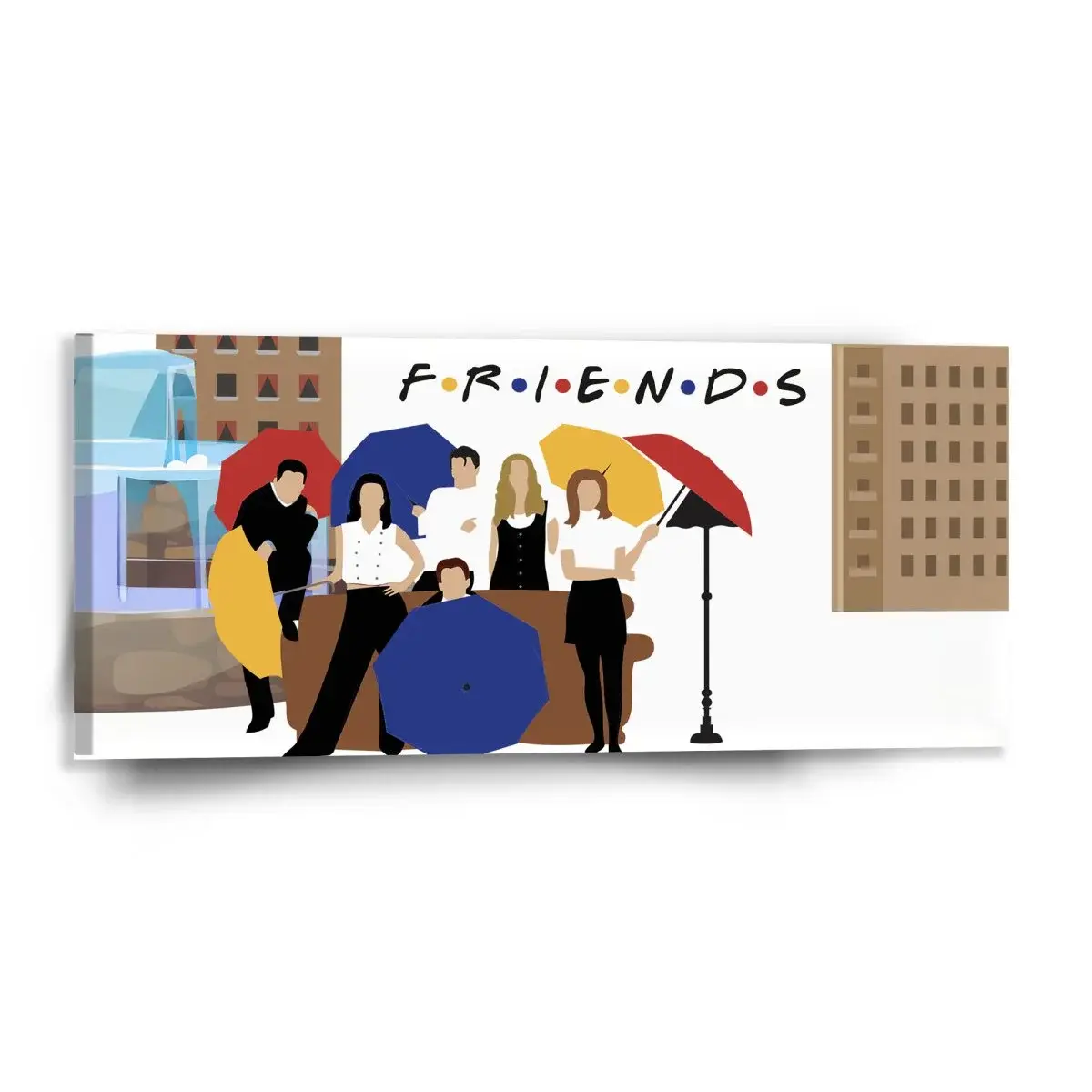 Obraz Seriál přátelé FRIENDS Gauč u fontány - 110x50 cm