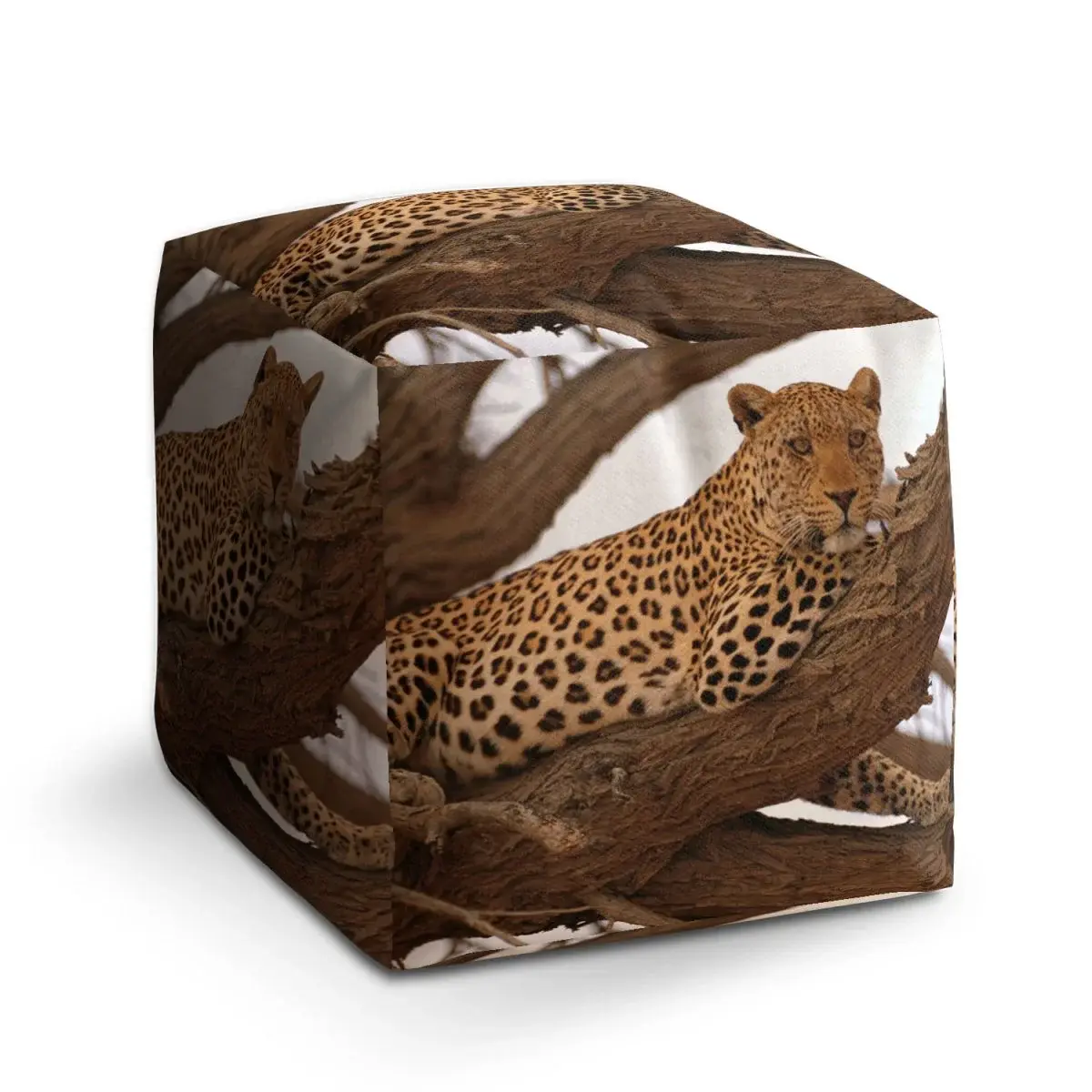 Taburet Cube Levhart 2 - 60x60x60 cm
