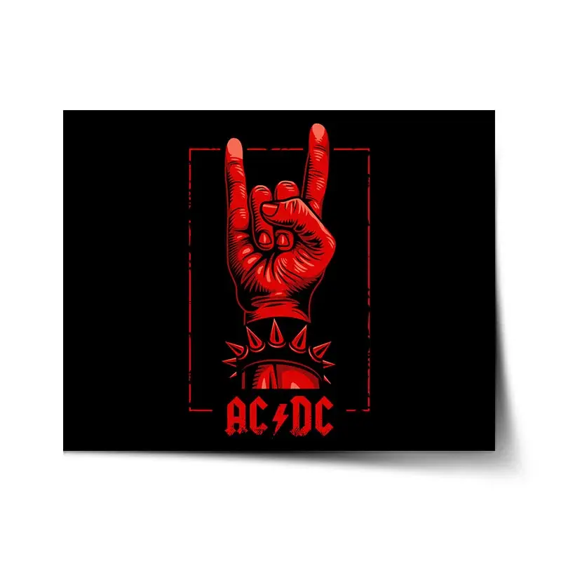 Plakát ACDC Červená ruka - 90x60 cm