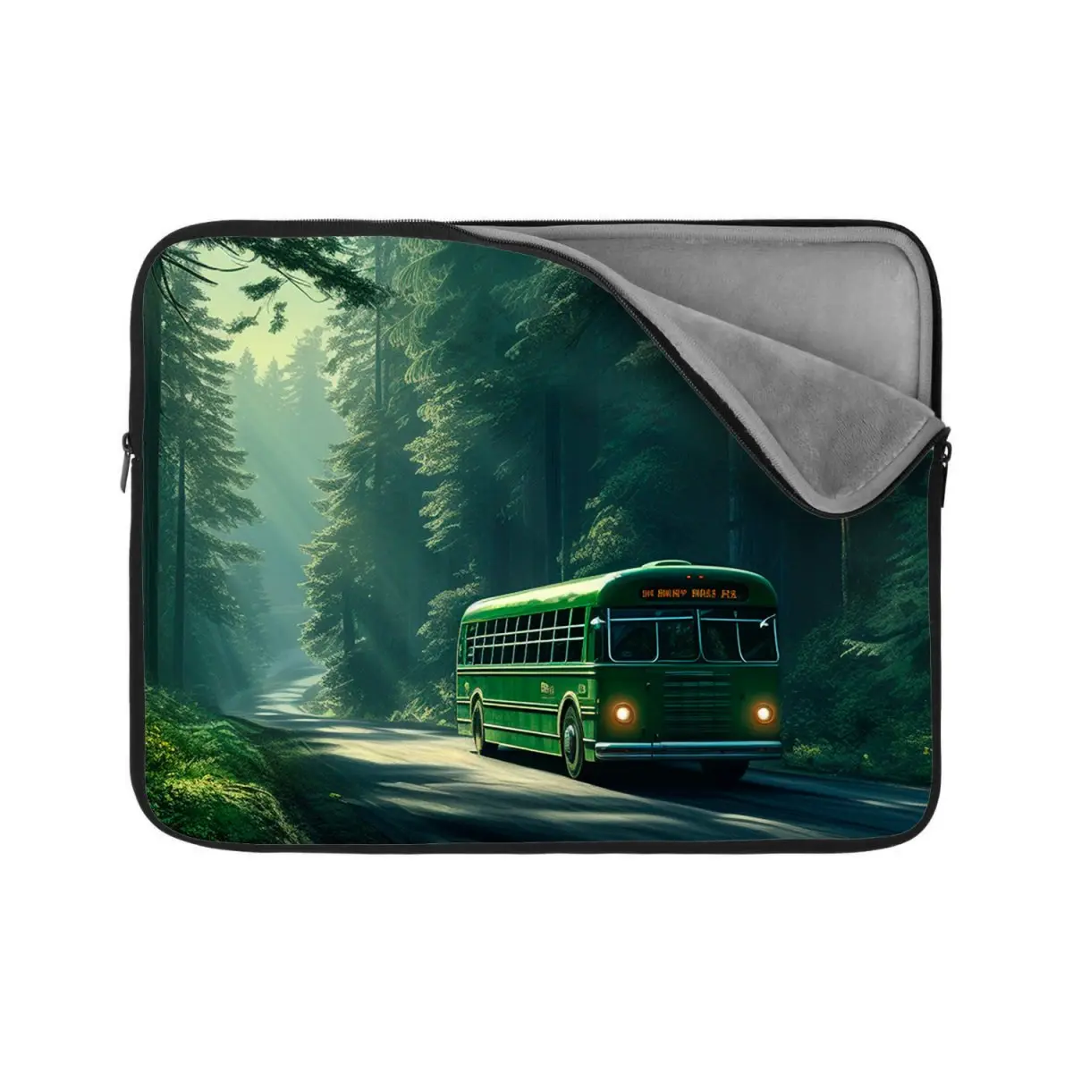 Obal na notebook Zelený autobus v lese - 15,6"