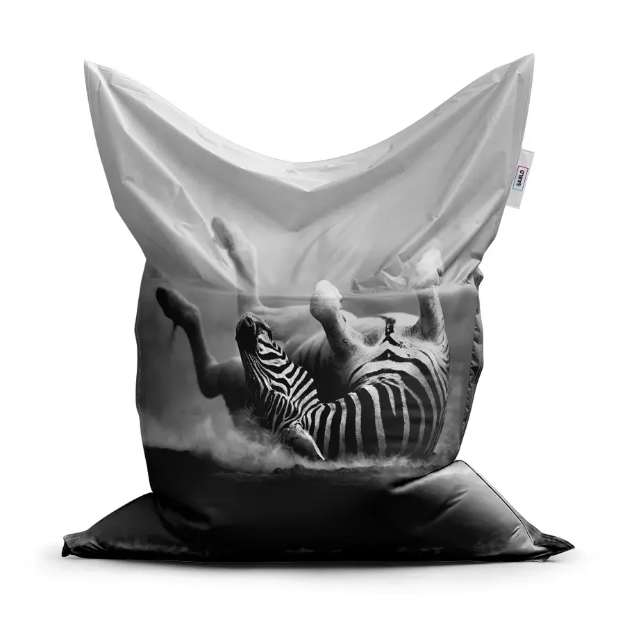 Sedací vak Classic Válející se zebra - 200x140 cm