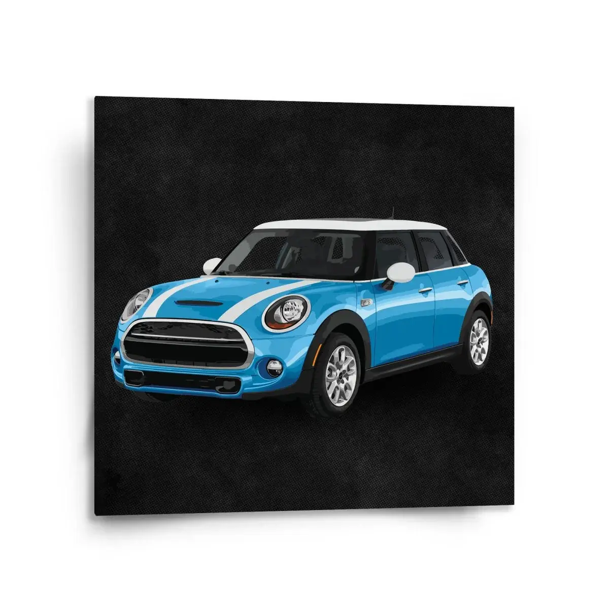 Obraz Mini sedan Černé pozadí - 110x110 cm