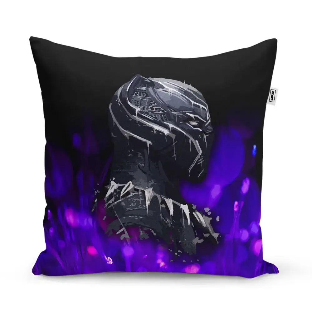 Polštář BLACK PANTHER Fialová luminescence - 50x50 cm