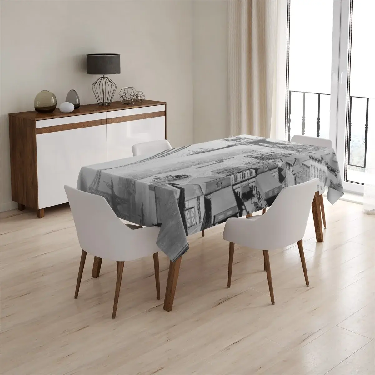 Ubrus Stavba mostu - 90x90 cm