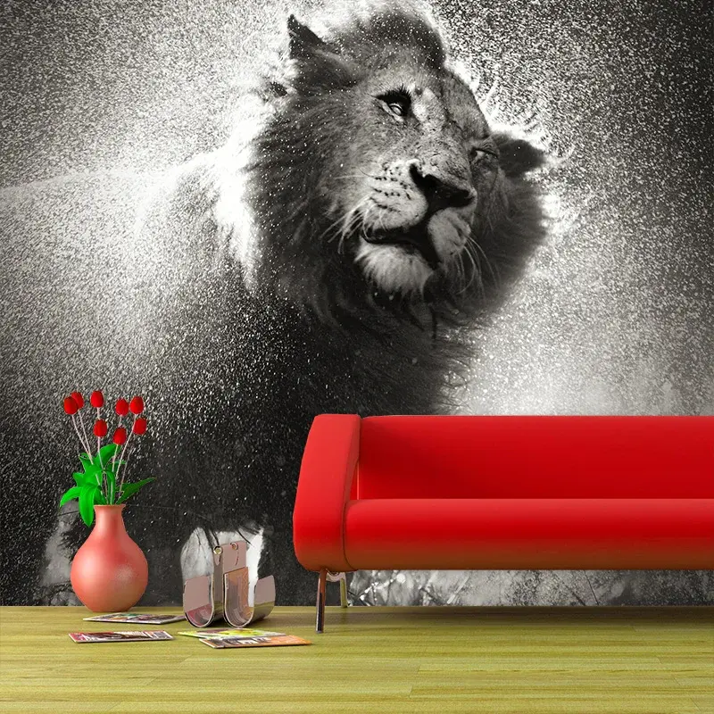 Tapeta Mokrý lev - 125x75 cm