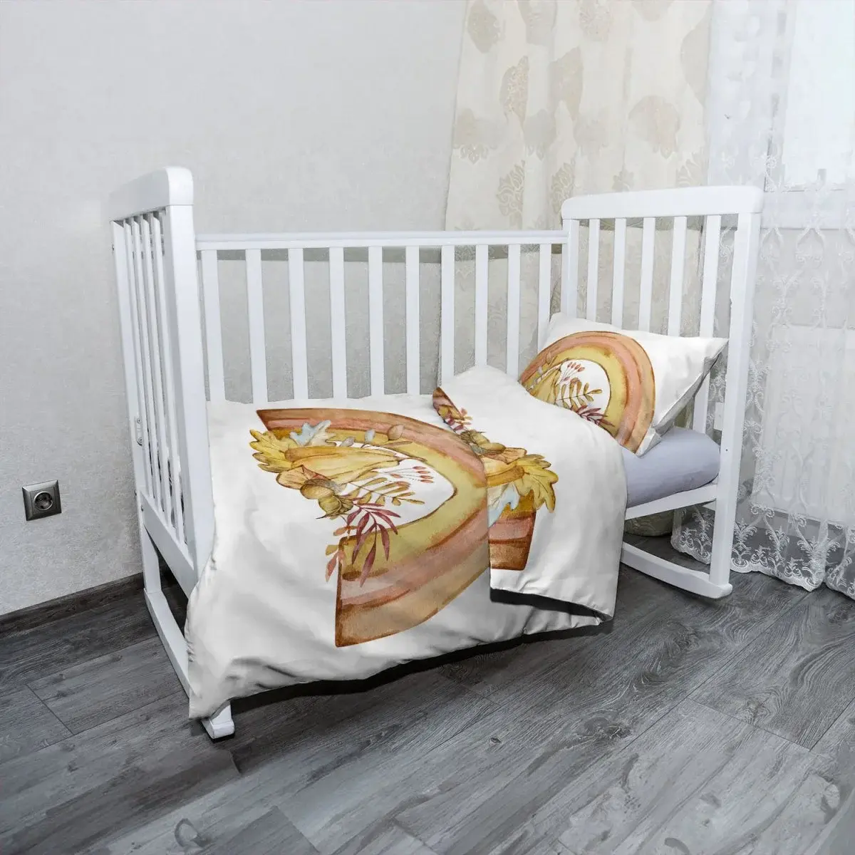 Dětské povlečení do postýlky Podzimní duha - 120x90 / 40x60