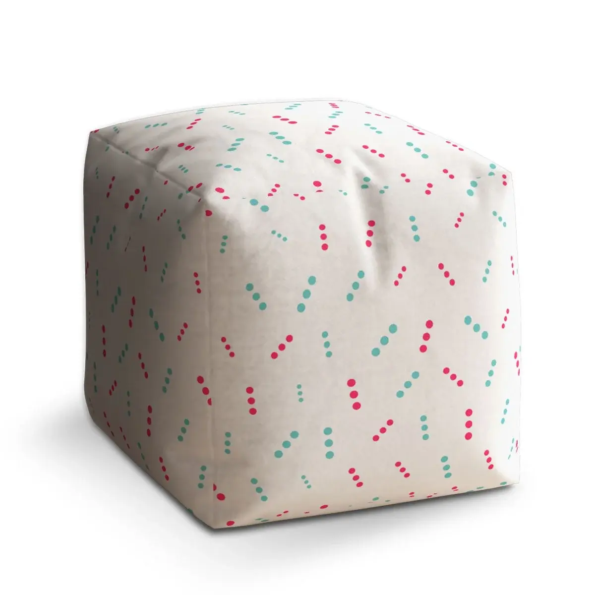 Taburet Cube Tečkované čárky - 40x40x40 cm