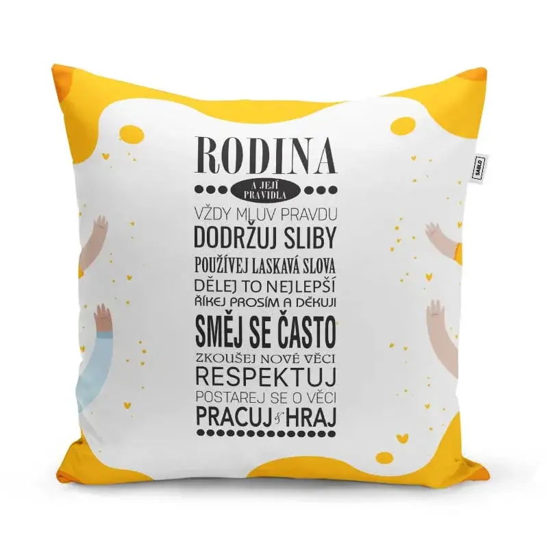Polštář Rodina 3: 40x40 cm