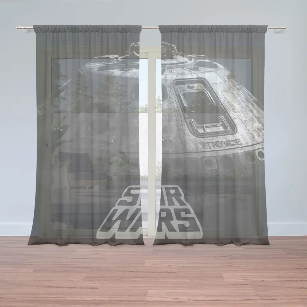 Záclony Star Wars Vesmírná loď: 2ks 150x250cm