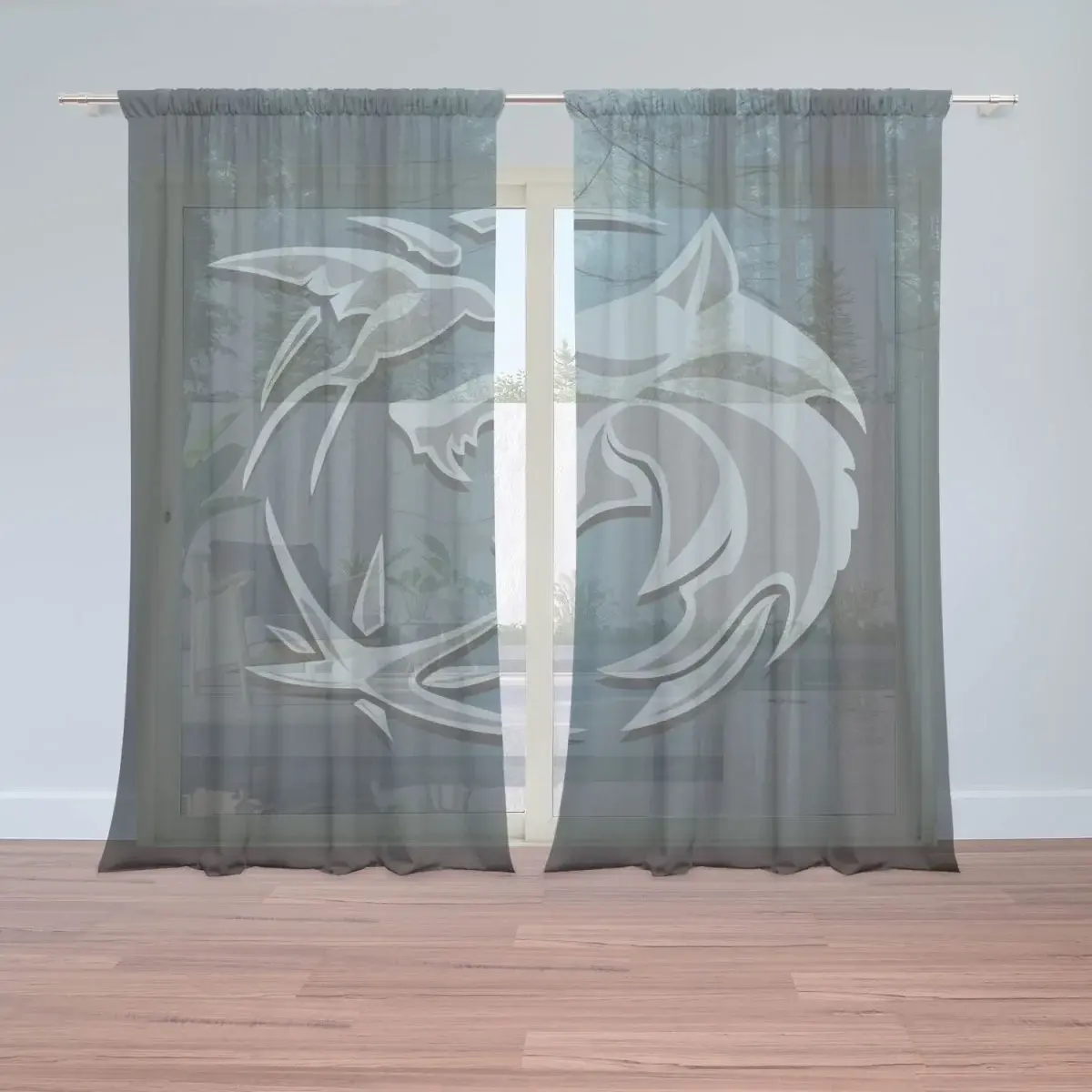 Záclony Zaklínač V lese: 2ks 150x250cm