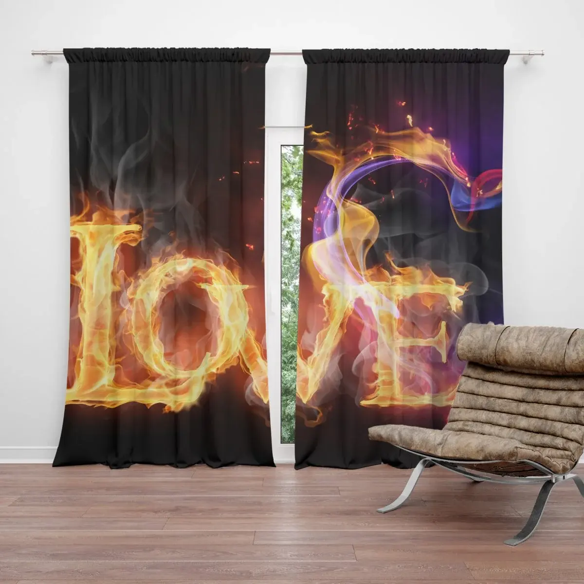 Závěs Love: 2ks 140x250cm