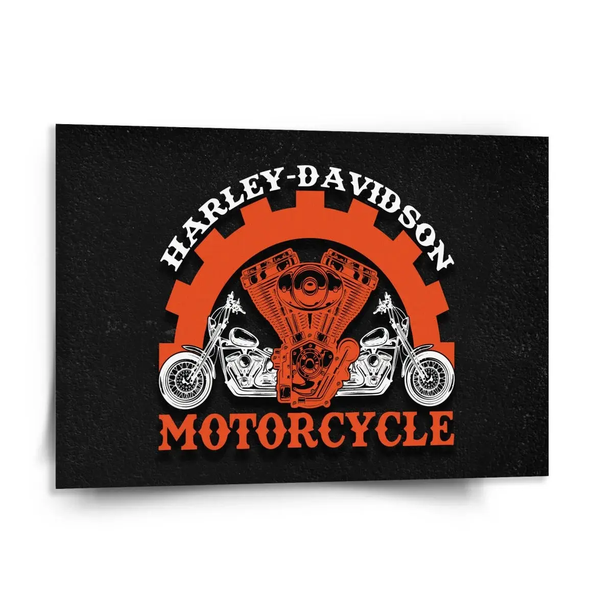 Obraz Harley-Davidson motor Černé pozadí - 150x110 cm