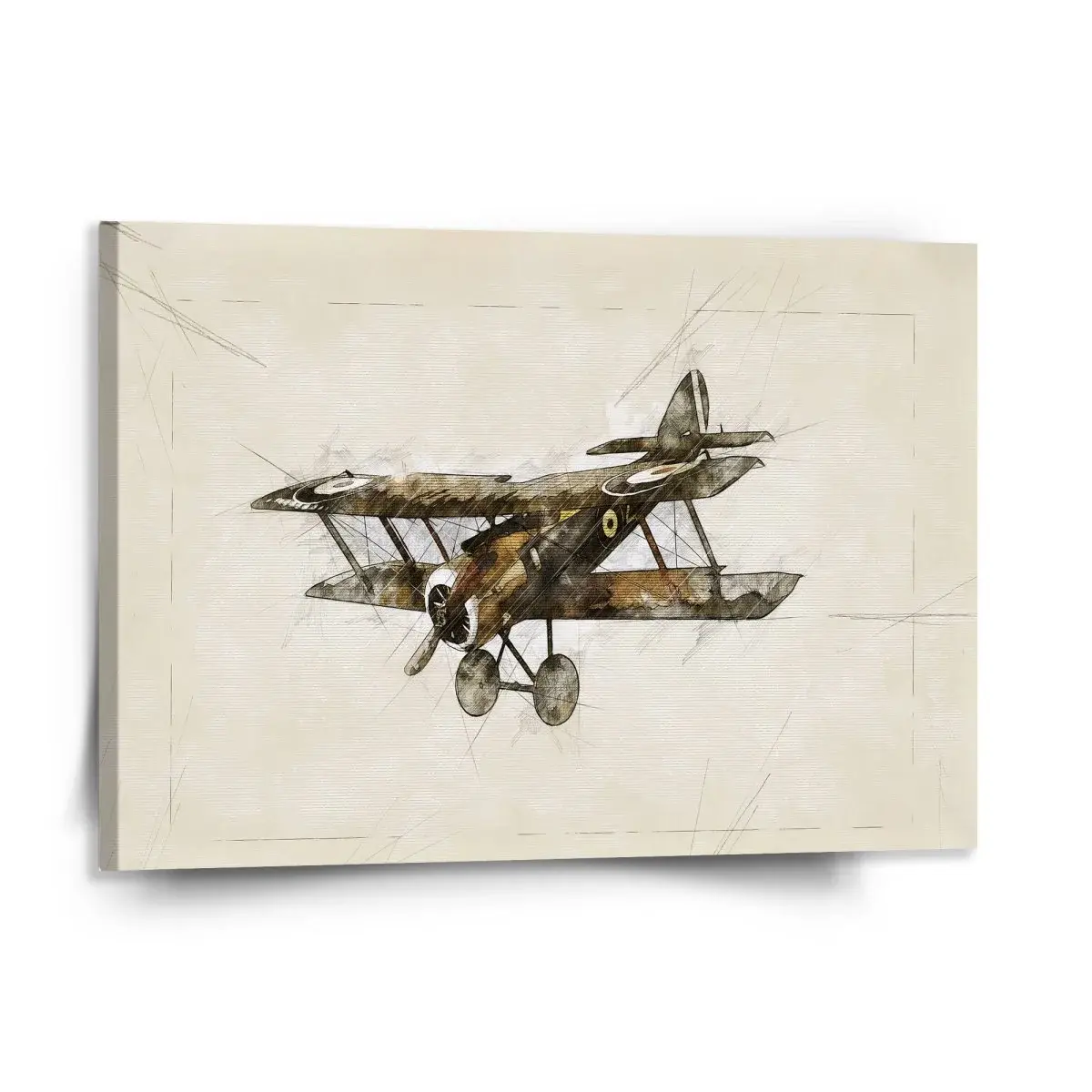 Obraz Historický dvouplošník Vintage - 150x110 cm