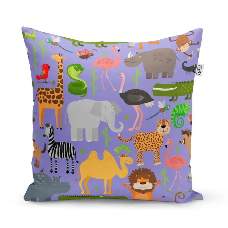 Polštář Animované safari - 40x40 cm