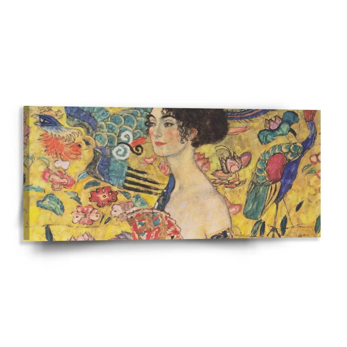 Obraz Dáma s vějířem - Gustav Klimt - 110x50 cm
