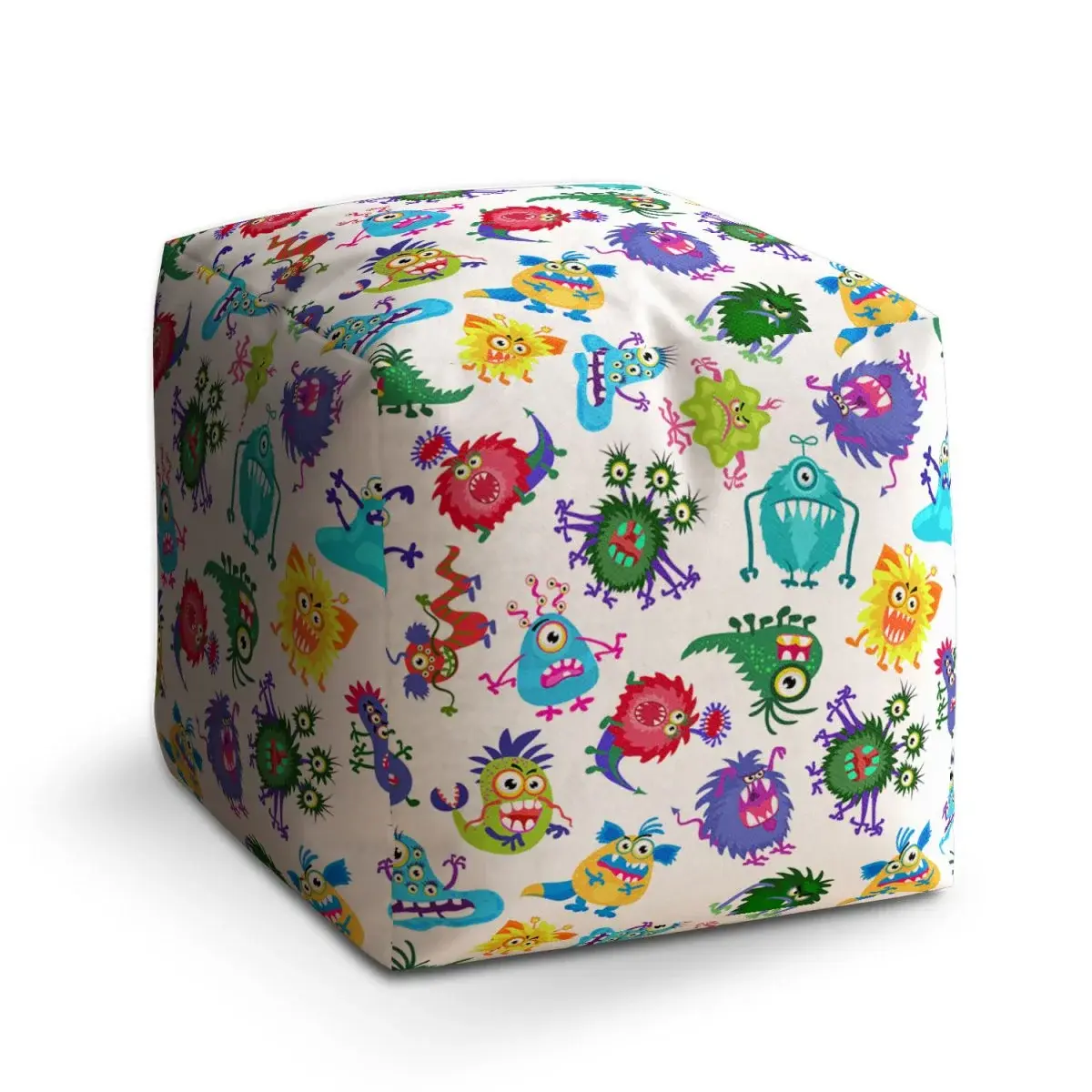 Taburet Cube Barevné příšerky - 60x60x60 cm