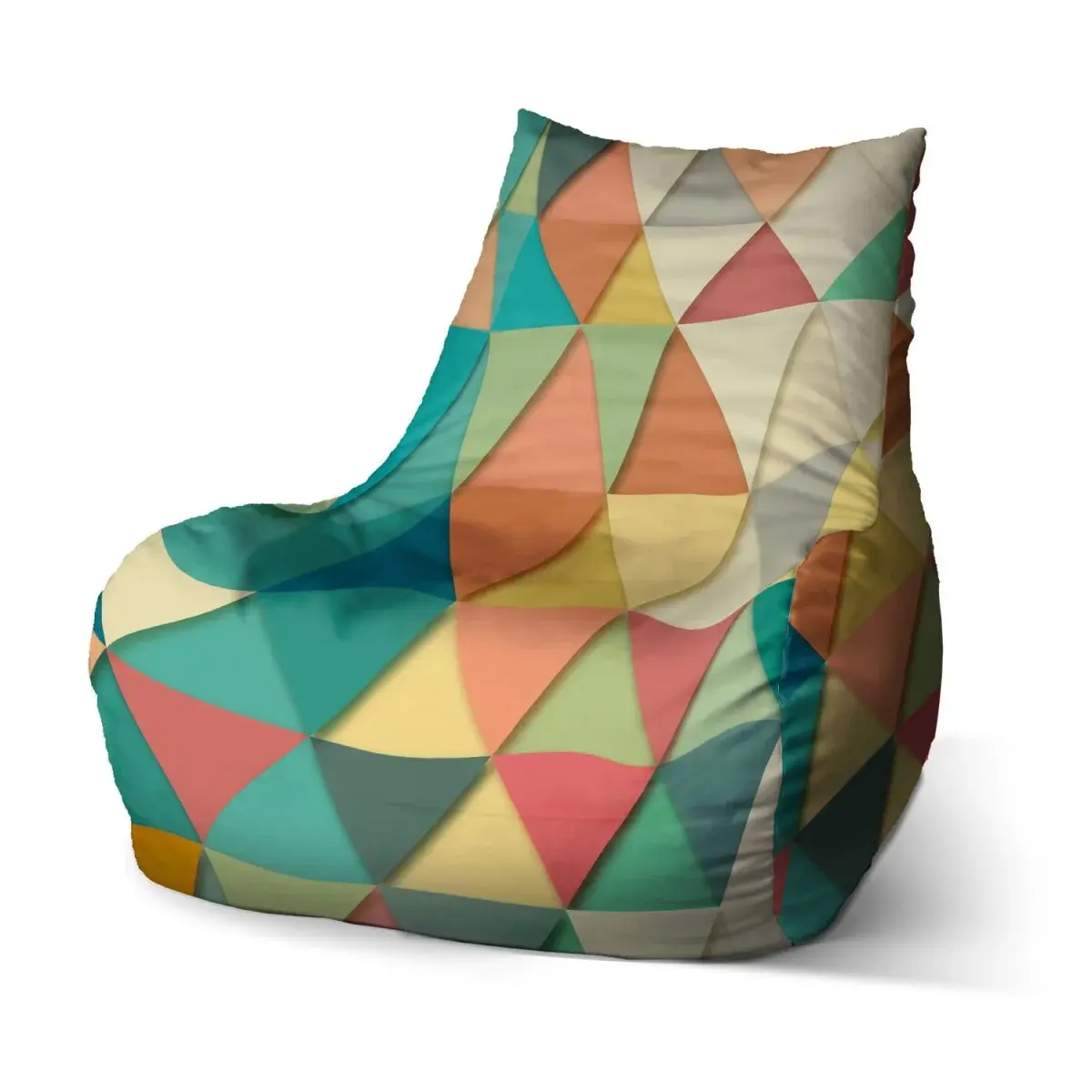 Sedací vak Bean Trojúhelníky - 100 x 90 x 45 cm